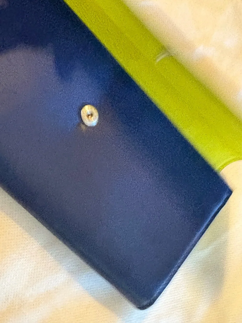 Christian Dior Leather Tri-Color Long Wallet